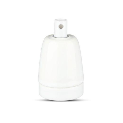 V-TAC PORTALAMPADA IN PORCELLANA E27 MAX 60W COLORE BIANCO