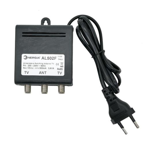 alimentatore antenna tv 12 volt 500mAh 2 uscite digitale terrestre