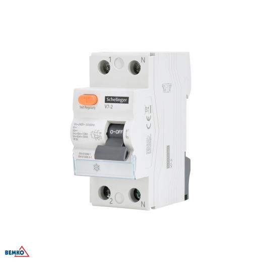 INTERRUTTORE DIFFERENZIALE PURO DI CORRENTE RESIDUA AC 2P 25A 300mA SCHELINGER