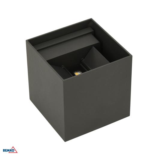 LED LUCE DI FACCIATA VALIT 12W 4000K 1100LM IP65 100X100X100 QUADRATO GRAFITE