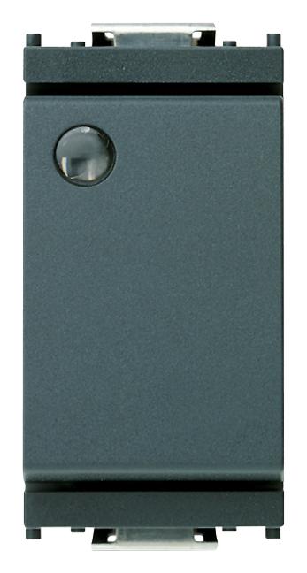 Deviatore 1P 16AX lum.so grigio - 16025
