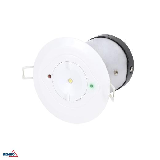 APPARECCHIO DI EMERGENZA TONDO TOLER 3W OTTICA APERTA IP20 AUTOTEST 3H CNBOP