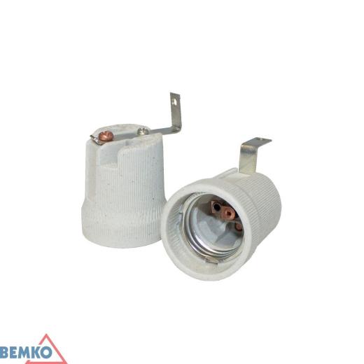 PORTALAMPADA IN CERAMICA E27 CON PORTALAMPADA A L
