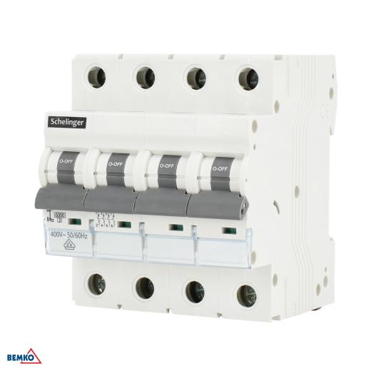 INTERRUTTORE DI SOVRACORRENTE 6KA 4P C 06A VDE SCHELINGER