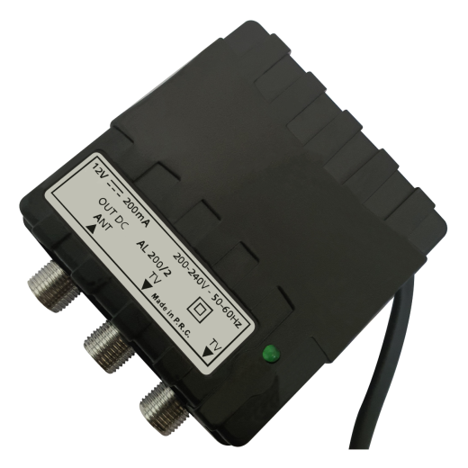Alimentatore 12 Volts 200mA per amplificatori TV a 2 Uscite A L - 2 0 0 / 2