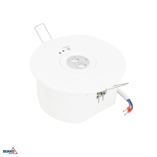 LAMPADA  DI EMERGENZA ROTONDE 3.5W IP65 KIT LENTE AUTOTEST 2H