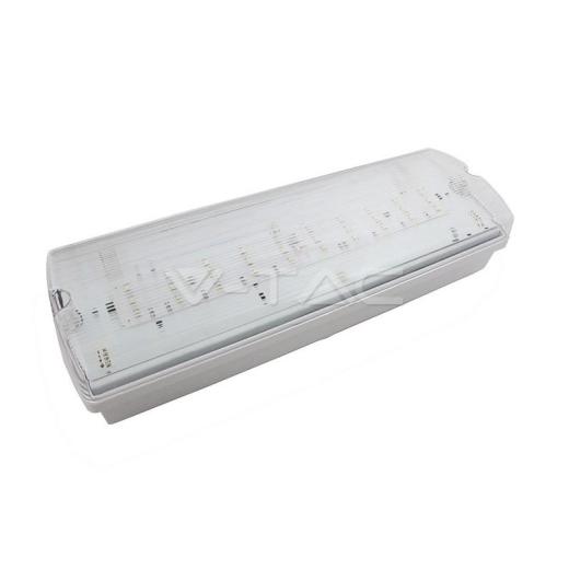 V-TAC LAMPADA D'EMERGENZA LED A PARETE 4W ANTI BLACK OUT 3 ORE AUTONOMIA IP65