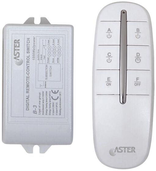 INTERRUTTORE WIRELESS RADIOCONTROLLATO CENTRALINA 3 VIE CARICO MAX 3 X 1000W