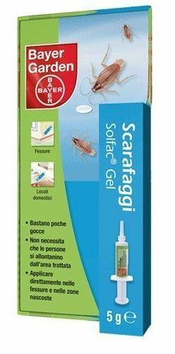 SOLFAC GEL SCARAFAGGI BLATTE INSETTICIDA BAYER SIRINGA 5GR ALTAMENTE ATTRATTIVA