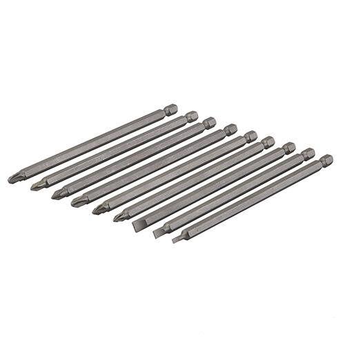 SET 9 INSERTI PUNTE PUNTA TRAPANO AVVITATORE CACCIAVITE CACCIAVITI EXTRA LUNGHE