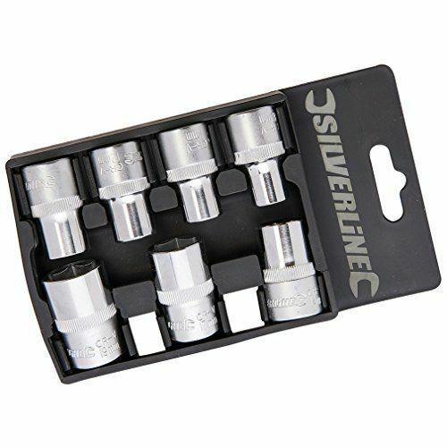 set inserti metrici esagonali chiave a bussola1/2 7 pz 10\19 mm