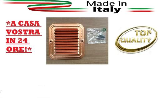 GRIGLIA DI AERAZIONE IN RAME 14X14 CM TASSELLI INCLUSI MADE IN ITALY