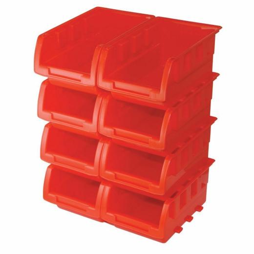 Set di 8 cassette impilabili set scatole di immagazzinaggio