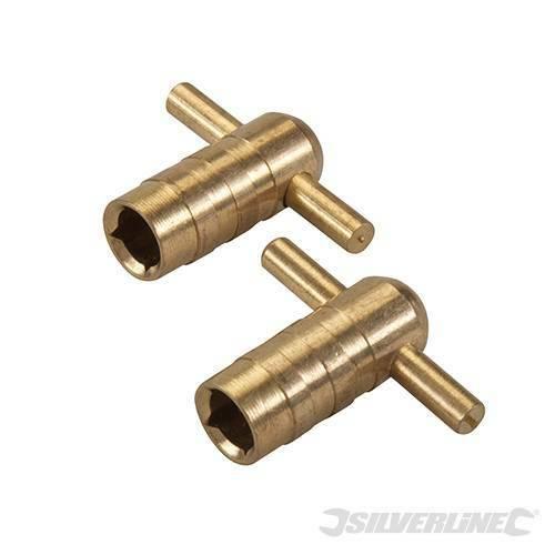 CHIAVE IN OTTONE PER SPURGO SCARICO RADIATORE 2 PEZZI