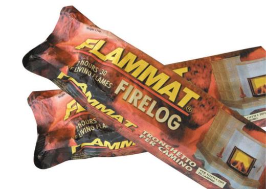 TRONCHETTO ACCENDI FUOCO PER CAMINO STUFE CEPPO 1,10 KG FLAMMAT FIRELOG 1 PZ
