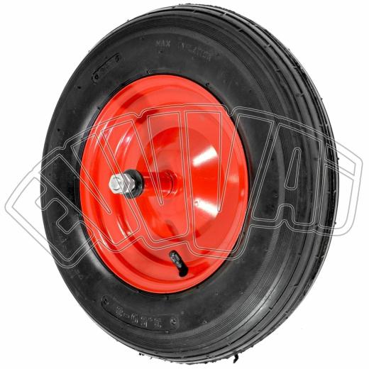 RUOTA PNEUMATICA 350X80 MM 2PR RICAMBIO CARRIOLA GOMMA CERCHIO CAMERA D'ARIA
