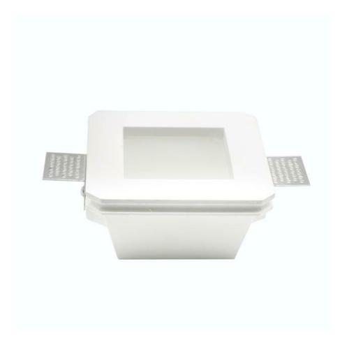 GU10 CORPO FARETTO IN GESSO VETRO OPACO QUADRATO - XXHARO