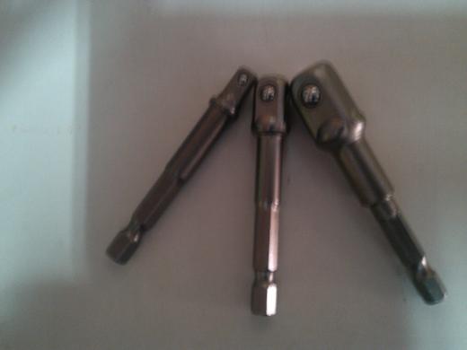 Set 3 adattatori per bussola 1/4" 3/8" 1/2" per avvitatore e trapano bussolotti