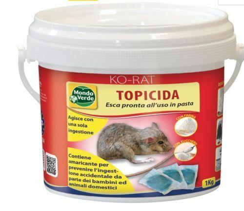 ESCA FRESCA TOPICIDA TOPI RATTI ARVICOLE BROMADIOLONE BLU 1 KG TOPO CASA CANTINA
