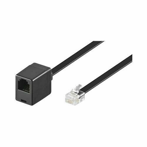 prolunga telefonica spina e presa rj12 6 poli nero 3 mt 68263