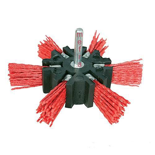 SPAZZOLA A RULLO  100mm FILO NYLON CON GAMBO PER TRAPANO SMERIGLIA LEVIGA