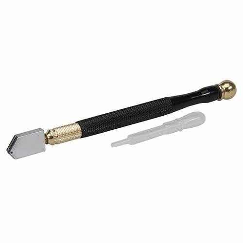 TAGLIA VETRO LUBRIFICATO IN CARBURO DI TUGSTENO TAGLIAVETRO CON SERBATOIO 175mm