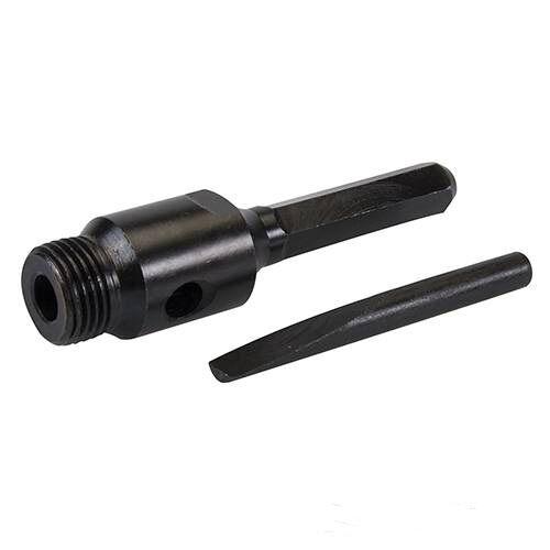 ATTACCO ESAGONALE 10cm x TRAPANO A MANDRINO COLLEGAMENTO FRESE CAROTAGGIO 1/2"