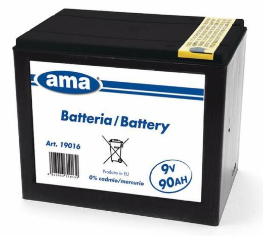 BATTERIA PER ELETTROPASCOLO 9V 90AH 90A 10000 H ORE RECINZIONE PASCOLO PECORE