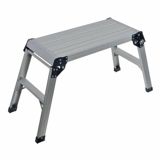 Piattaforma Sgabello Richiudibile in Alluminio 60x30x50cm e Tenuta 150kg