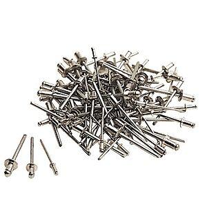 SET RIVETTI a STRAPPO ASSORTIMENTO KIT 100 2,4-3,2-4-4,8MM IN ALLUMINIO VALEX