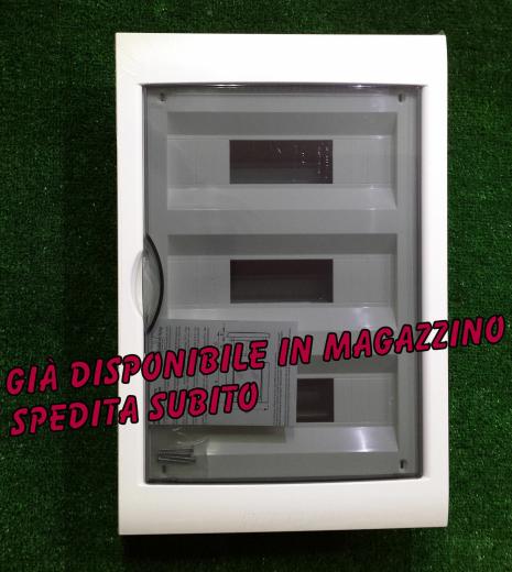 centralino quadro da incasso 36 moduli barra din con portello bianca