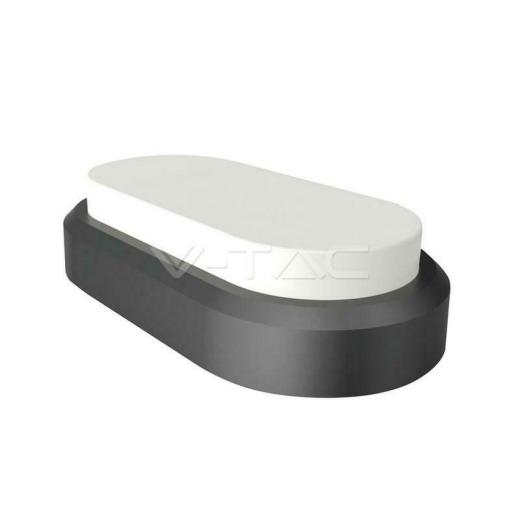 8W PLAFONIERA LED RETTANGOLARE CORPO NERO BIANCO NATURALE IP - Naturale - XXSMSS