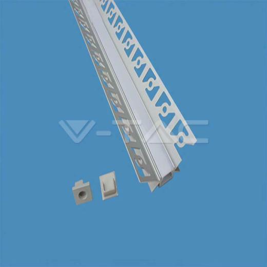 PROFILO IN ALLUMINIO SET MILKY GESSO INNER CORNER 2000MM - XMMMOH