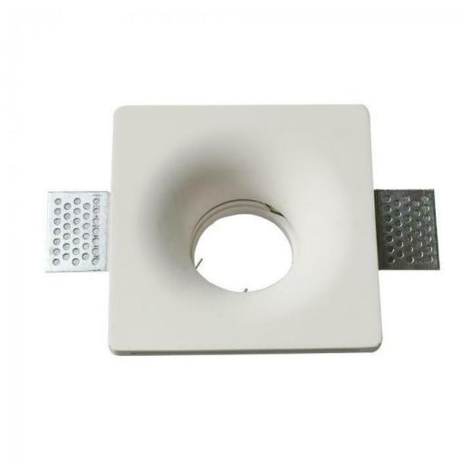 GU10 FITTING QUADRATO GESSO BIANCO - XXSHME