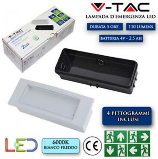 3.8W LED EMERGENZA LIGHT 12 ORE 6000K - Fredda - XMMRPM