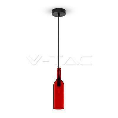 LAMPADARIO CON PORTALAMPADA BOTTIGLIA ROSSO - XXEEPR
