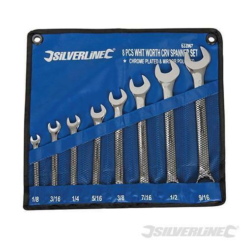 Set di 8 chiavi Whitworth impostare utensileria acciaio cromo vanadium