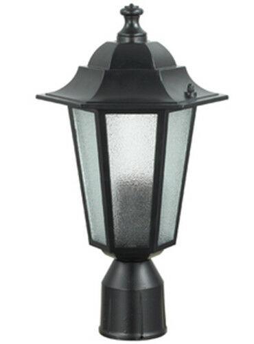 LAMPADA LANTERNA LAMPIONE BERLINO PER PALO GIARDINO ESTERNO NERA ILLUMINAZIONE