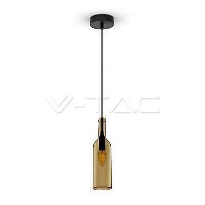 LAMPADARIO CON PORTALAMPADA BOTTIGLIA MARRONE - XXEEPX