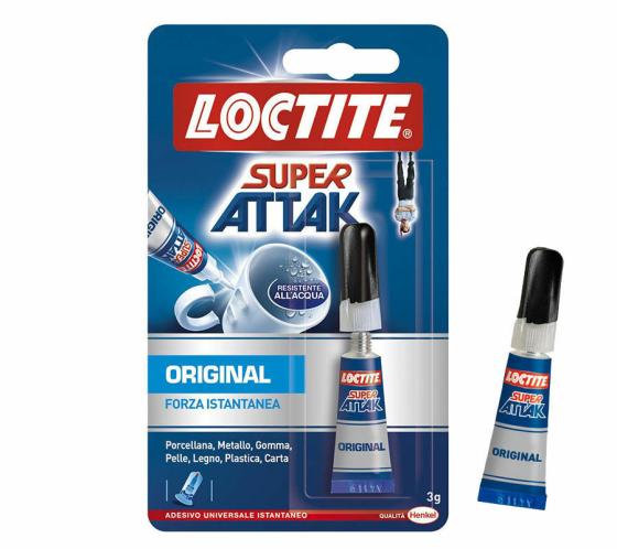 SUPER ATTAK GR.3 ADESIVO ORIGINALE LOCTITE COLLA ISTANTANEO UNIVERSALE A GOCCIA