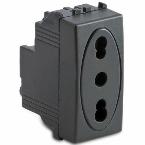 MASTER MODO PRESA 2Pcon T 10/16A BIPASSO GRIGIO 31159
