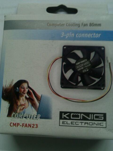 VENTOLA DI RAFFREDDAMENTO DA 80 MM 8 CM 3 pin 12V 0.14A  CMP-FAN23
