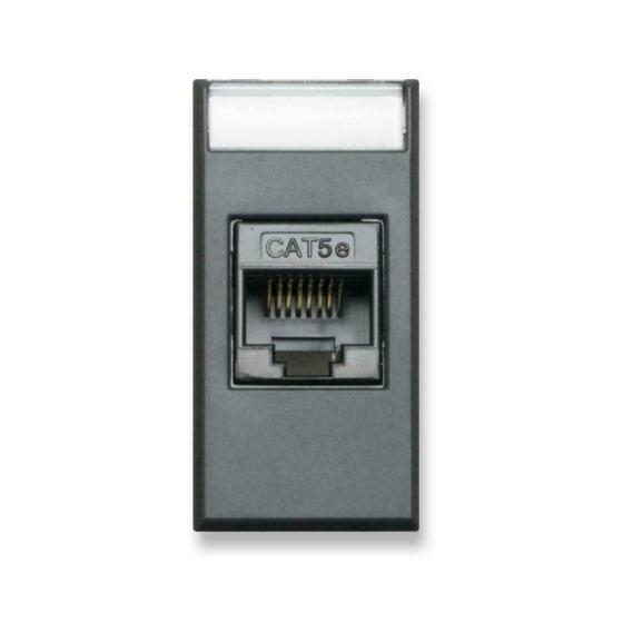 AVE 445027C5E PRESA RJ45 CAT5E UTP NON SCHERMATA TEKLA S44 COLORE GRIGIO 1 MOD