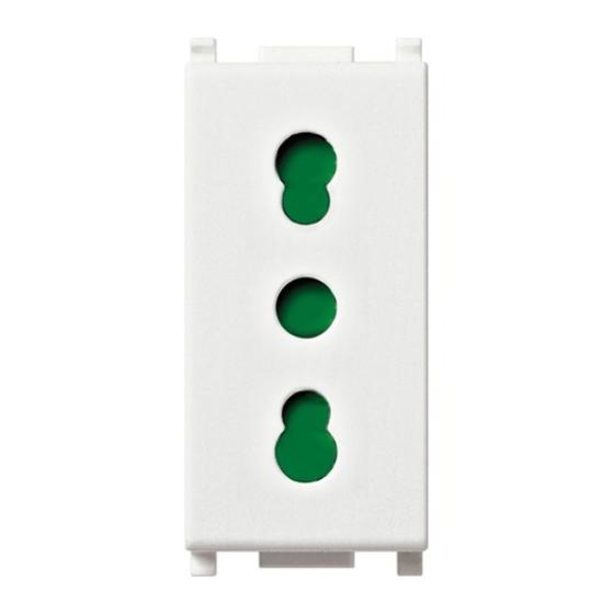 VIMAR PLANA PRESA BIPASSO 2P-T 16A  BIANCO 14203 ORIGINALE