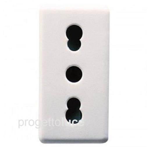 GEWISS 20203 PRESA BIPASSO BIPRESA BIVALENTE 2P-T 16A GEWISS SYSTEM