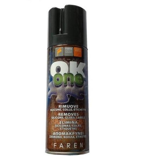 OK ONE spray SCIOGLI TUTTO RIMUOVI SILICONE RESINE E STACCA ETICHETTE FAREN