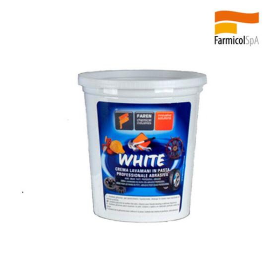 WHITE CREMA LAVAMANI FAREN BIANCA 1L ABRASIVA PROFESSIONALE PASTA LAVA MANI