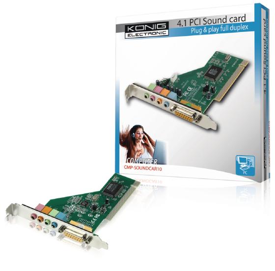 konig  QUESTA SCHEDA AUDIO  PCI 4.1 musica, giochi