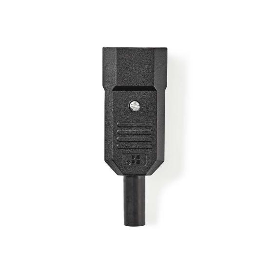 Spina di Alimentazione Volante VDE  IEC 320-C14 Maschio  Nero