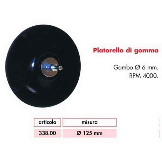 POGGI ART.338.00 PLATORELLO IN GOMMA MM.125